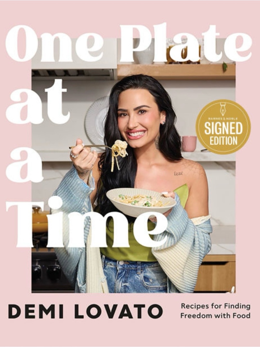 Demi Lovato One Plate at a Time Cookbook - Pink Cover (Signed Edition)